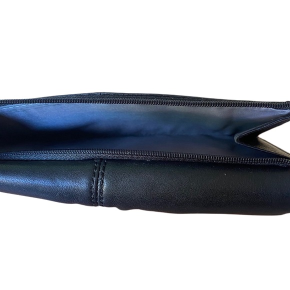 COACH SOHO PLEATED BLACK LEATHER TRI-FOLD WALLET / VINTAGE 2004 - Picture 6 of 10